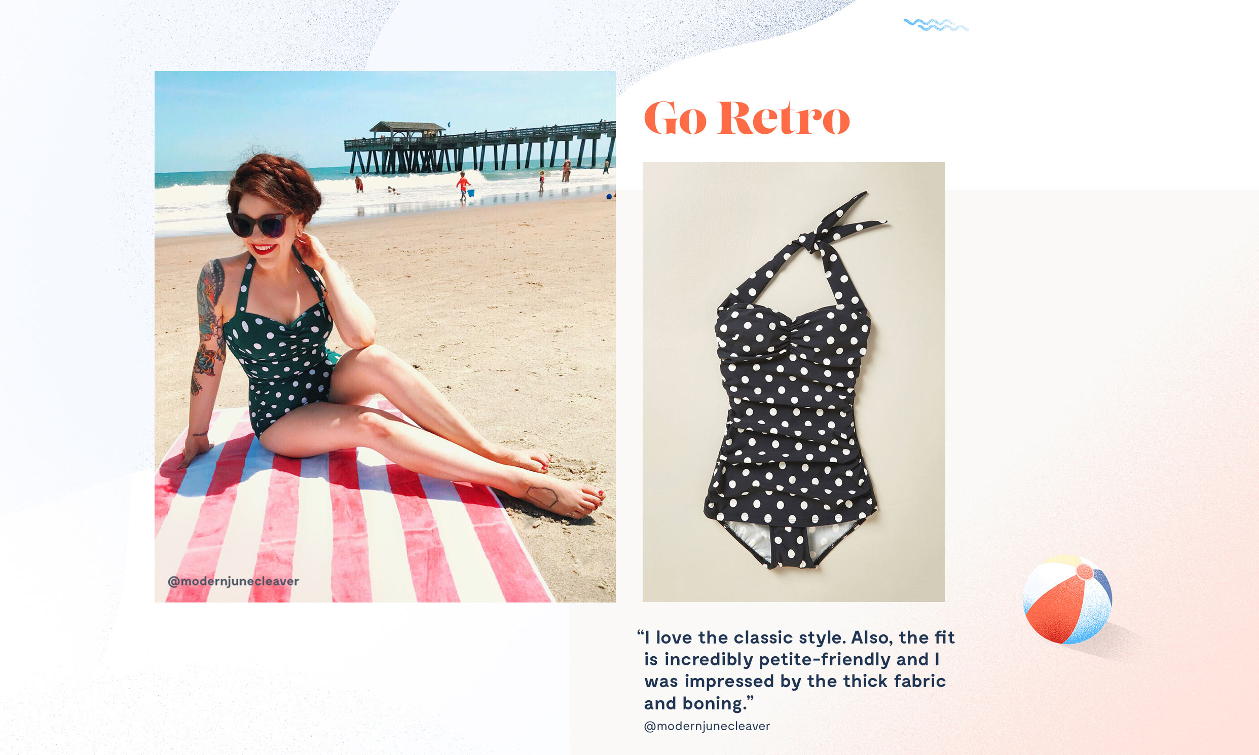 ModCloth Swim 2018 Campaign landing page screenshot