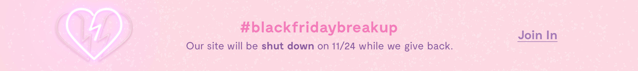 ModCloth Black Friday Breakup site banner