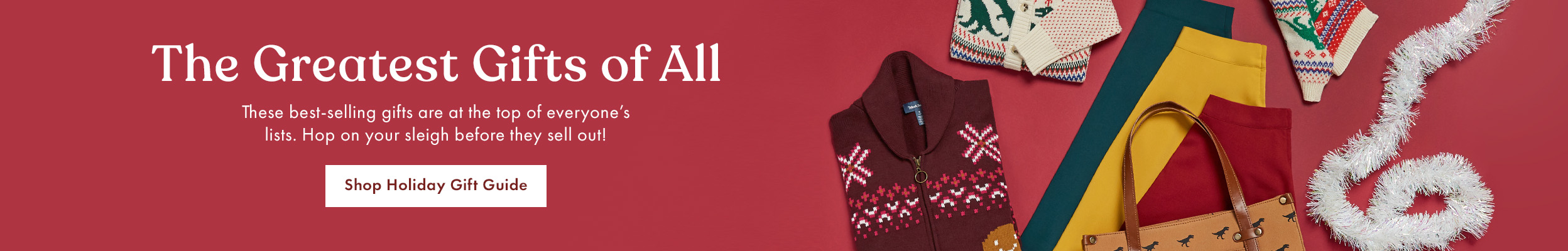 ModCloth Holiday Gift Guide category banner