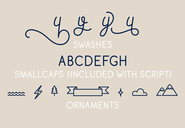 Sparkle Script features